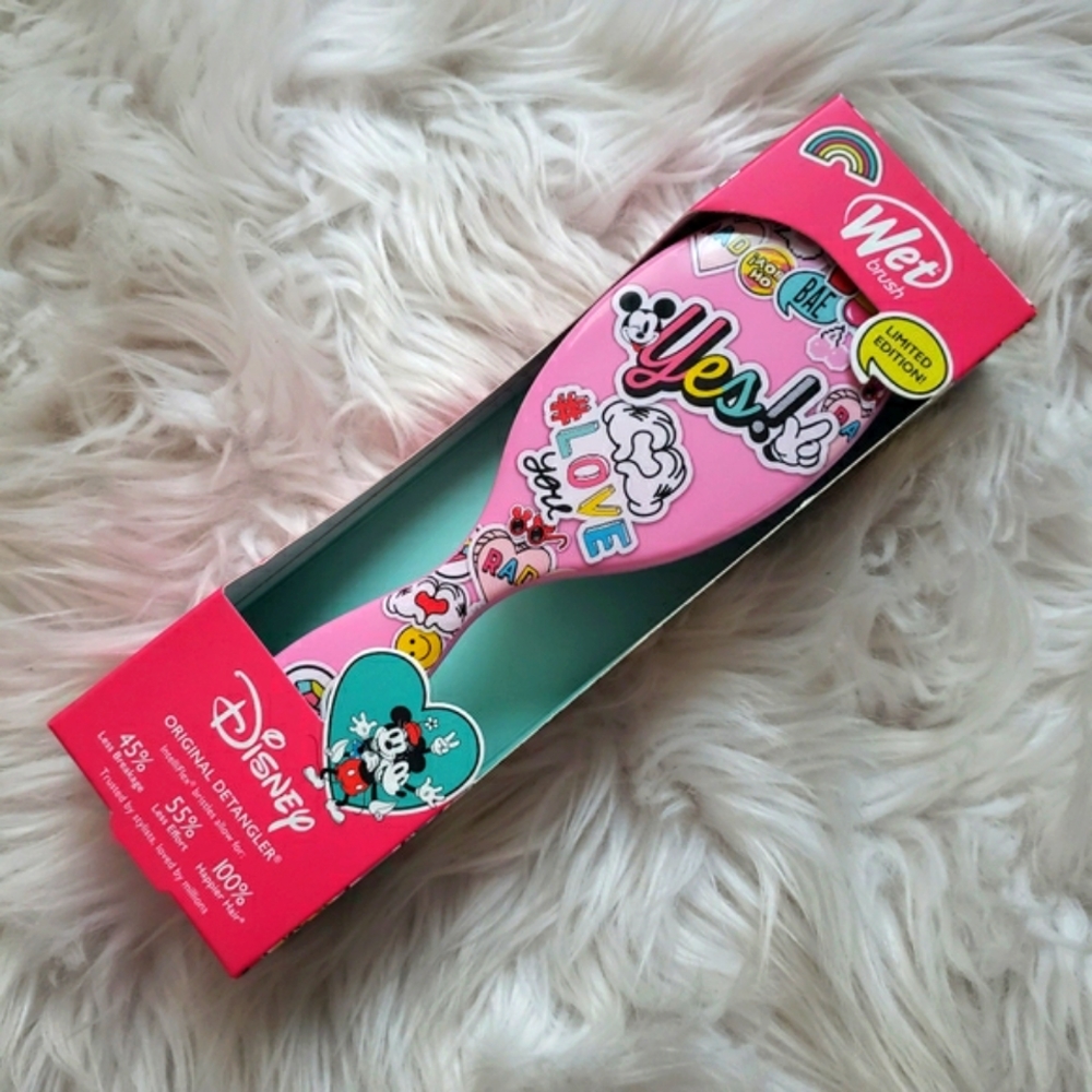 Wet Brush Disney Limited Edition Original Detangler Brush Mickey Peace Love Pink